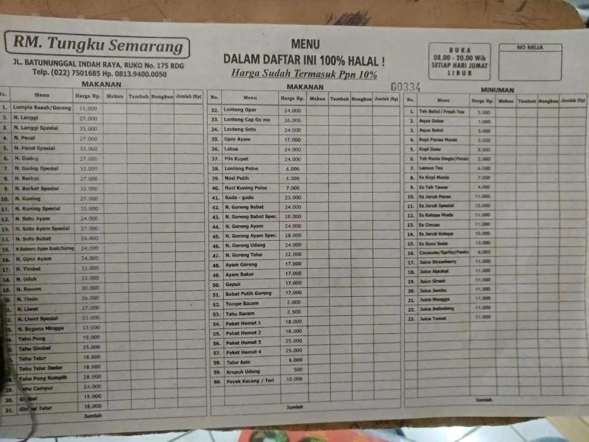Menu Tungku Semarang Restaurant-8